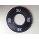 Maatring 9 cm zw/wit 36 Td05602036